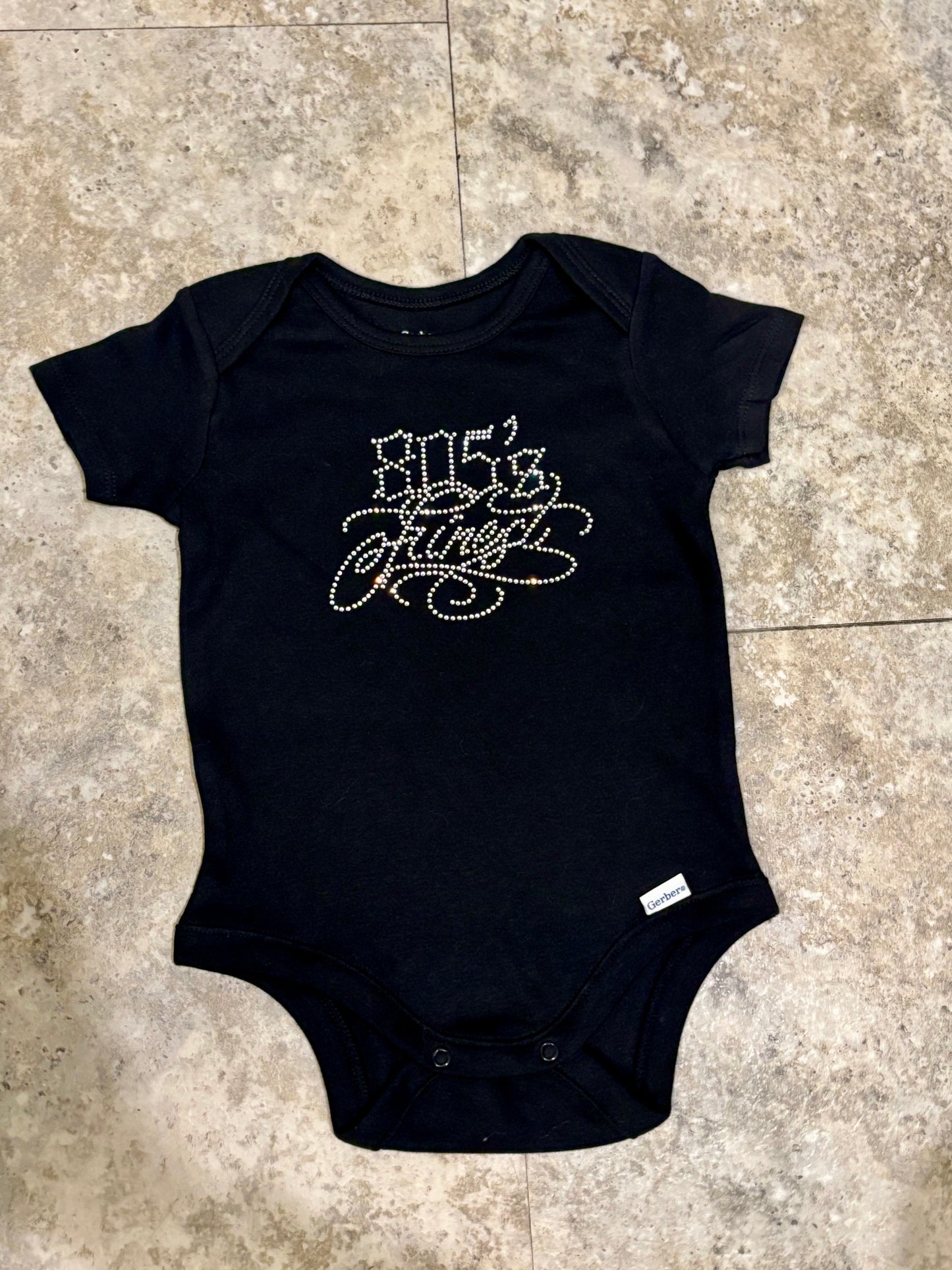 805’s Finest Rhinestone onesie