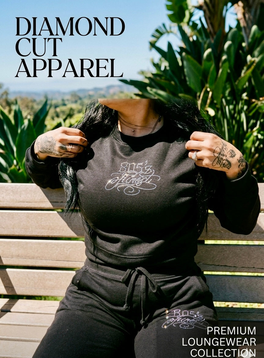 805’s Finest Rhinestone crew neck crop top