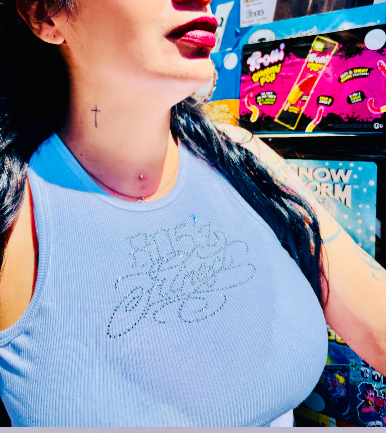 White 805’s Finest Rhinestone tank top