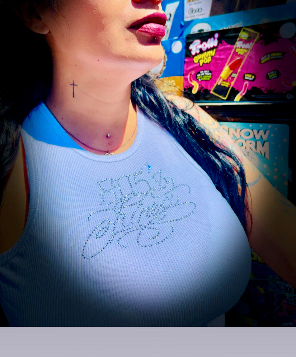 White 805’s Finest Rhinestone tank top