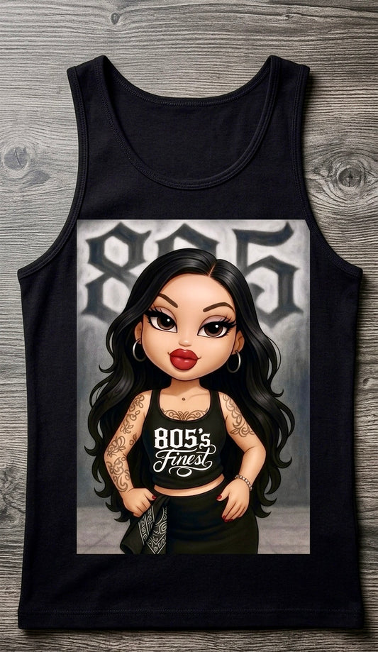 805’s Finest Baddie doll tank top