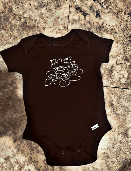 805’s Finest Rhinestone onesie