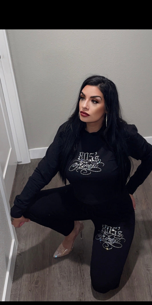 Women’s 2 piece Rhinestone jogger set