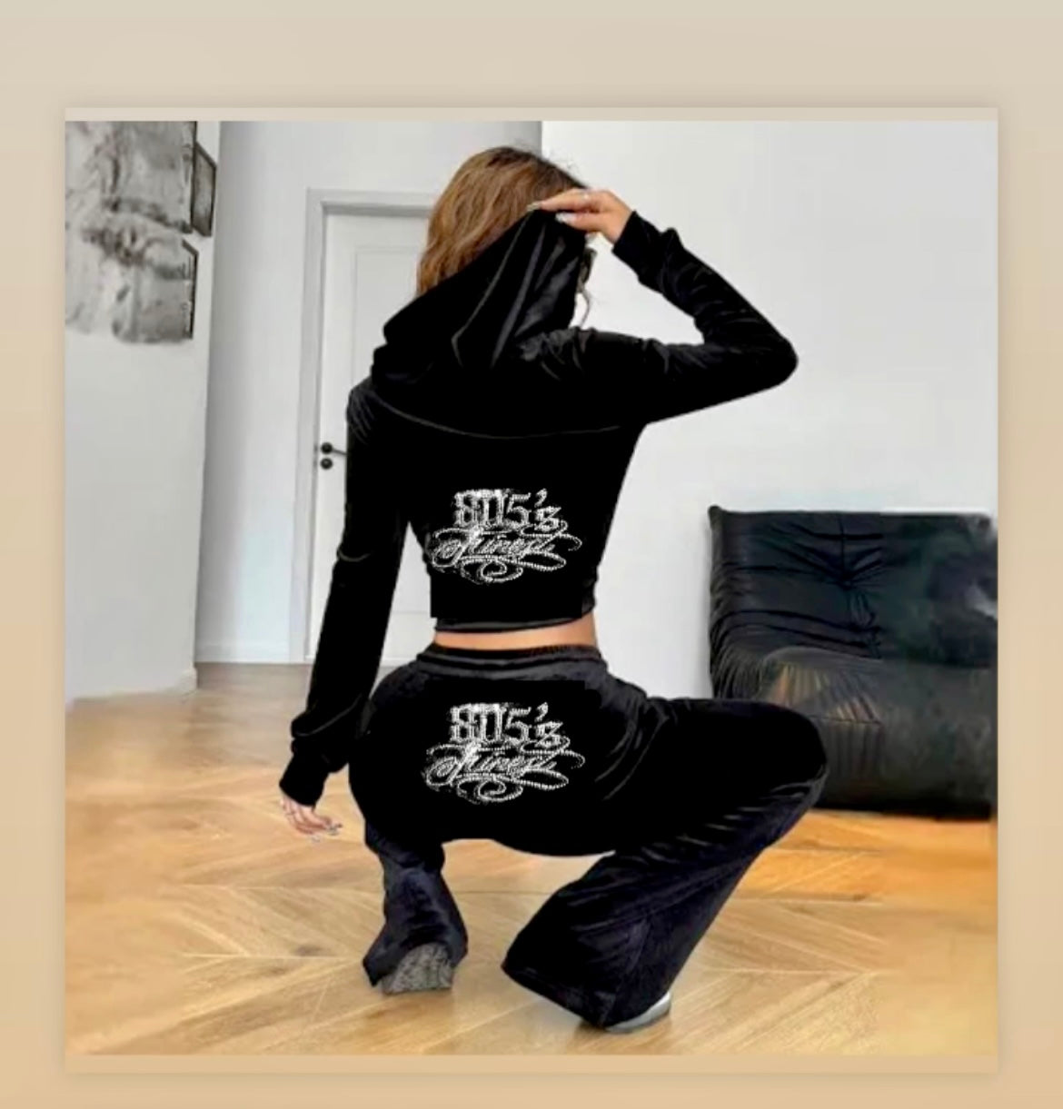 Velour Rhinestone track suites