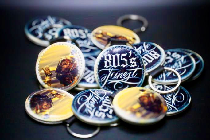 805’s Finest key chains