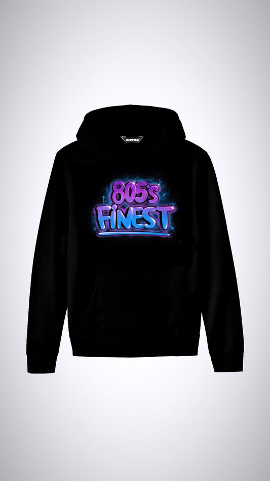 805’s Finest women bubble lettering hoodie